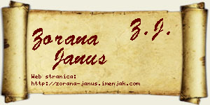 Zorana Janus vizit kartica